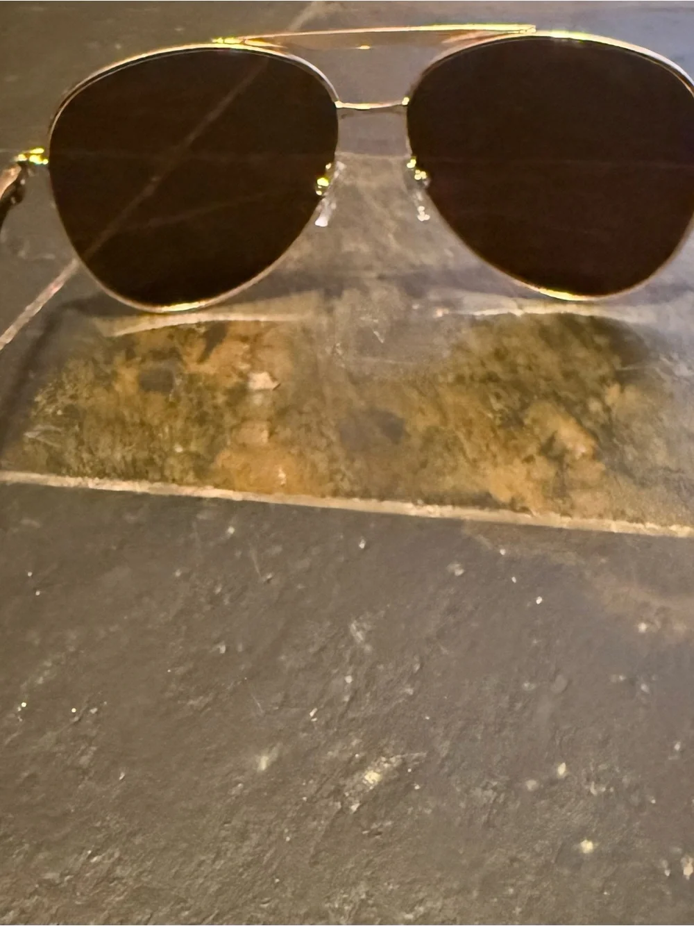 Classic Men's Aviator Sunglasses in Gold with Brown Lenses